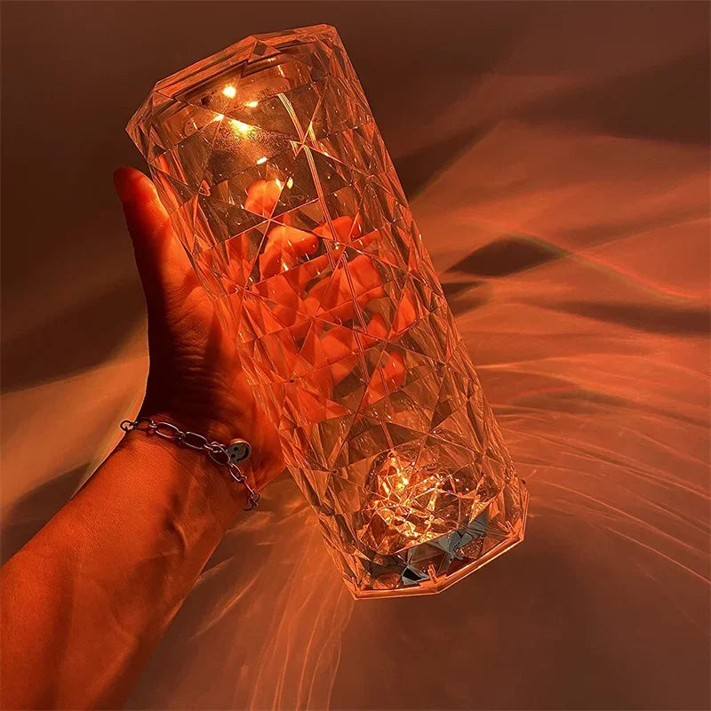 Abajur cristal Com 16 Cores Sensível ao Toque