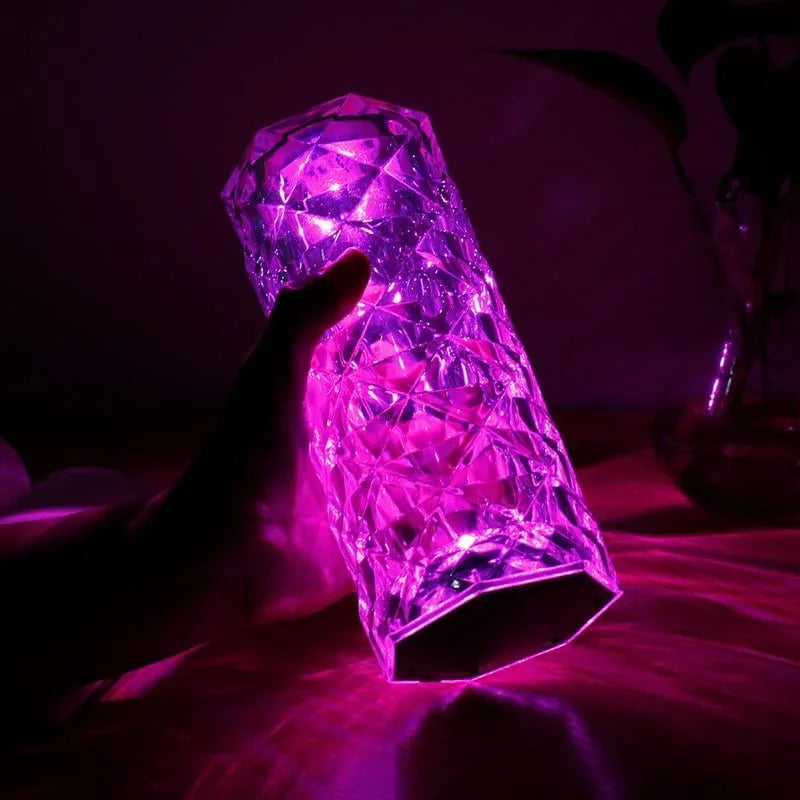 Abajur cristal Com 16 Cores Sensível ao Toque