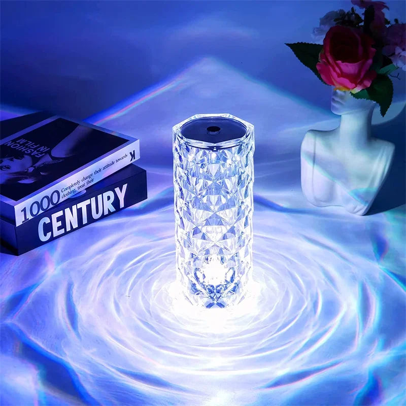 Abajur cristal Com 16 Cores Sensível ao Toque