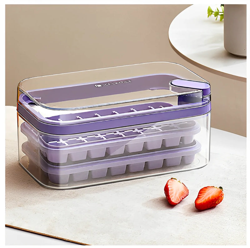 Forma de gelo inteligente com caixa de armazenamento