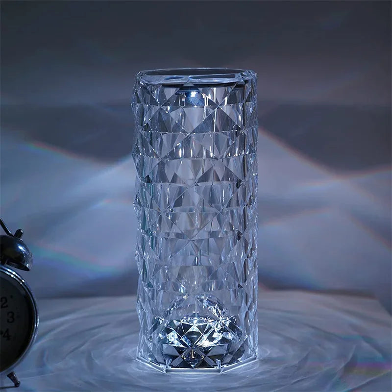 Abajur cristal Com 16 Cores Sensível ao Toque