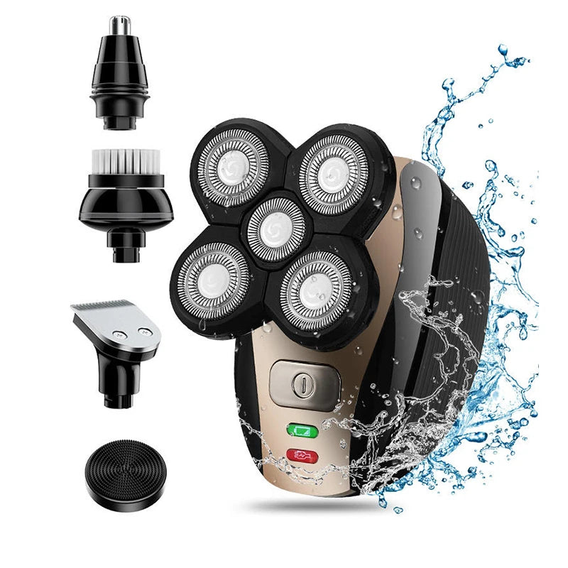 Barbeador e Aparador Elétrico 5 em 1 à Prova d' Água - Shaver Max