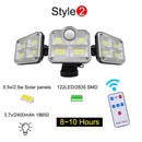 Refletor Solar com LED 3 Cabeças - Spotlight