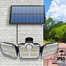 Refletor Solar com LED 3 Cabeças - Spotlight