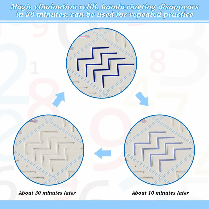 Caderno de Caligrafia Mágicos Reutilizável - Kit com 4 Cadernos