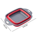 Escorredor Retrátil de Silicone para Lavar Frutas e Vegetais