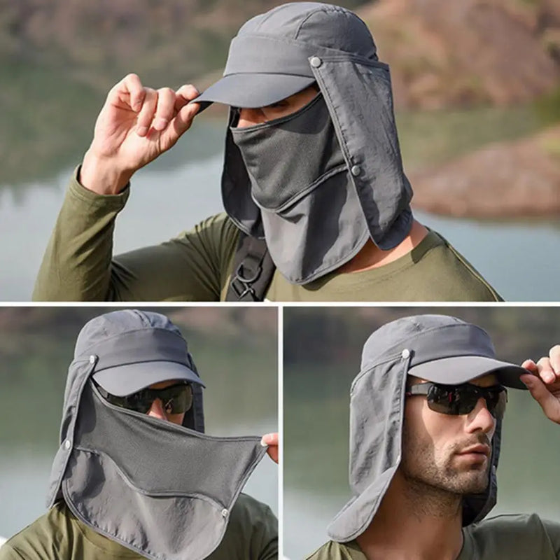 Boné para Pesca com Proteção UV 4 em 1