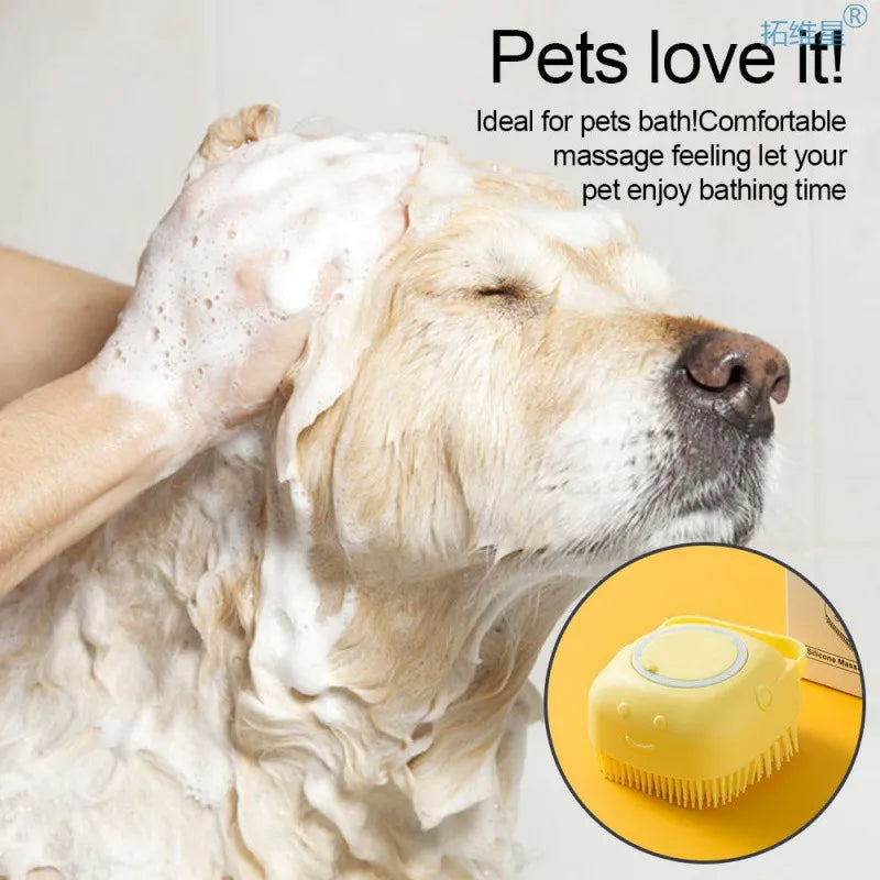 Escova de Banho Massageadora para Pets