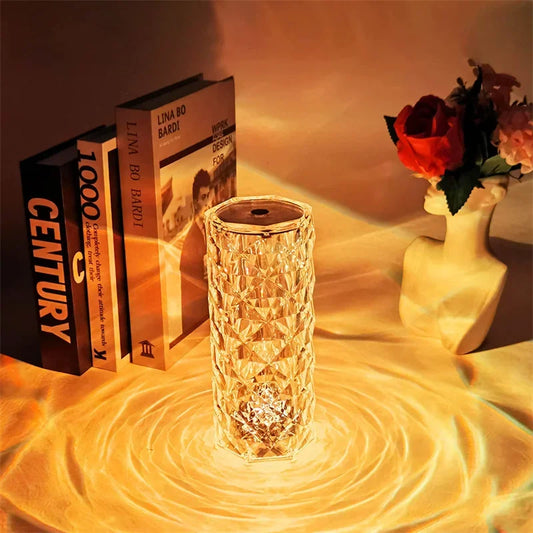 Abajur cristal Com 16 Cores Sensível ao Toque