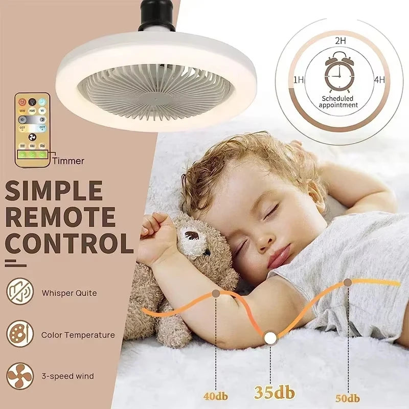Luminária LED com Ventilador