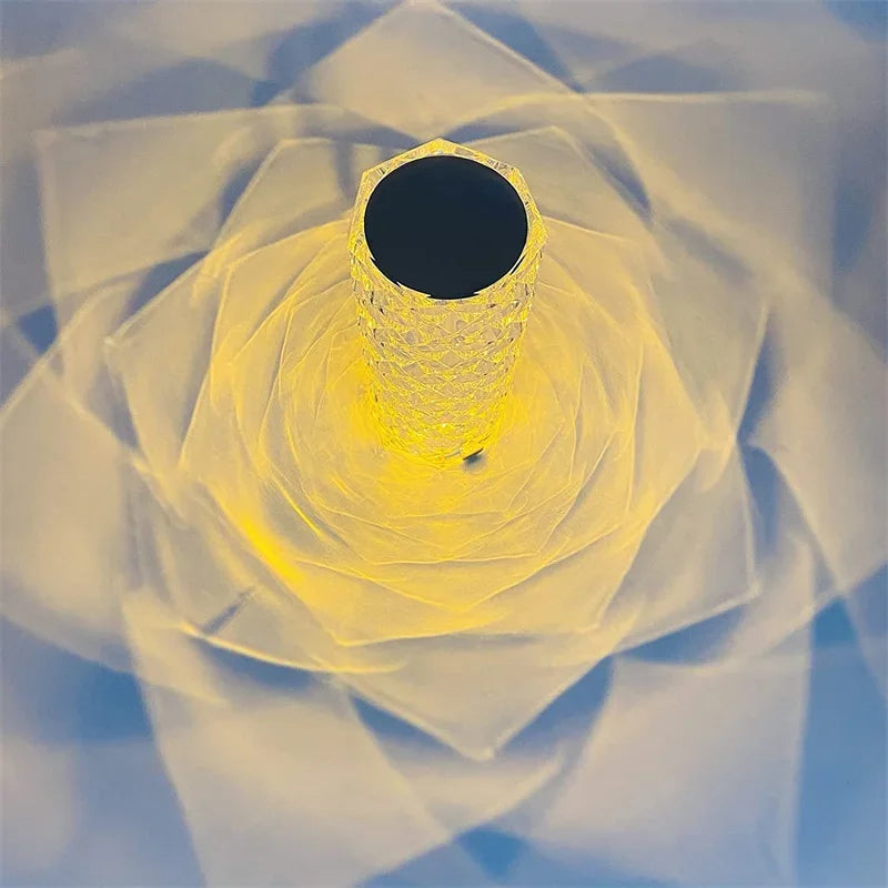 Abajur cristal Com 16 Cores Sensível ao Toque