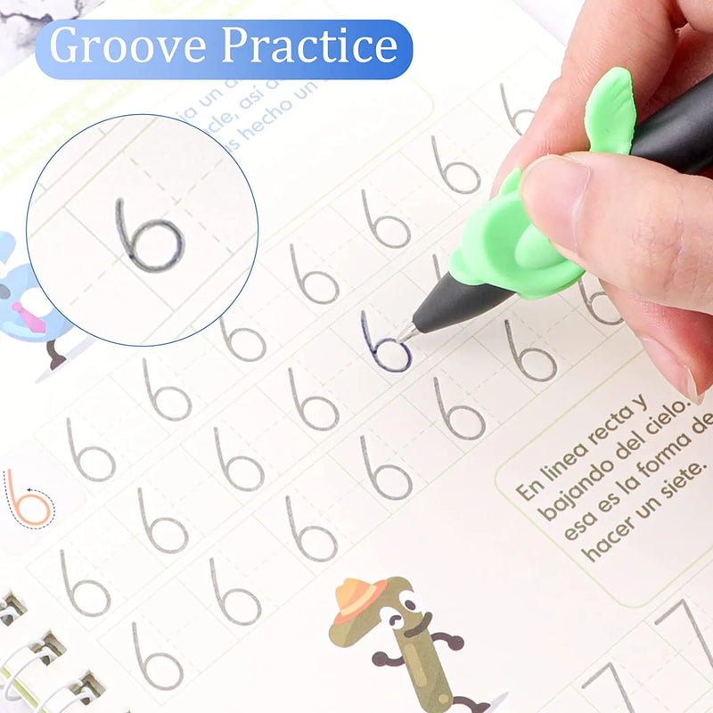 Caderno de Caligrafia Mágicos Reutilizável - Kit com 4 Cadernos