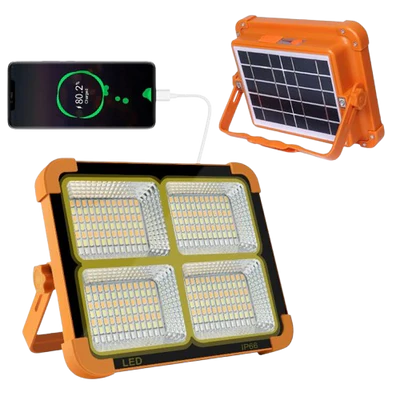 Refletor Solar Impermeável com Powerbank Embutido